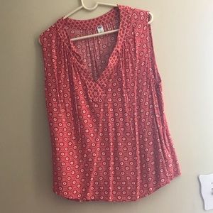 Orange patterned tank